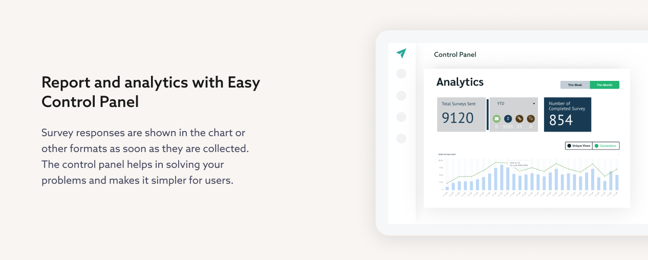 Analytics control panel